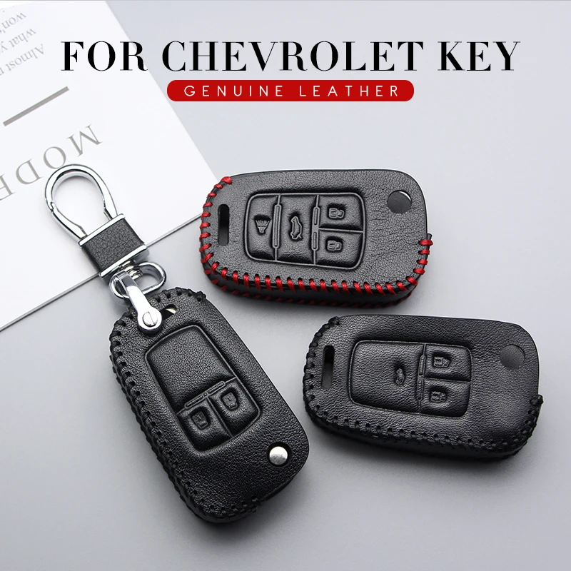 Кожаный чехол для ключа автомобиля Chevrolet Cruze Aveo Trax Camaro Equinox Malibu Sonic Spark Volt 2011 2012