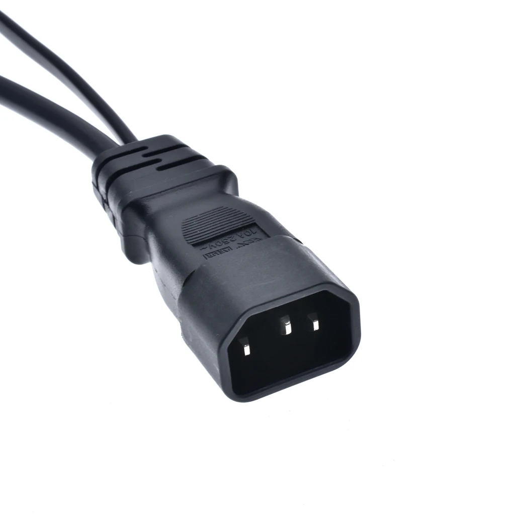 Y образный разветвитель шнур питания с 3 зубчатым штекером IEC320 C14 адаптер