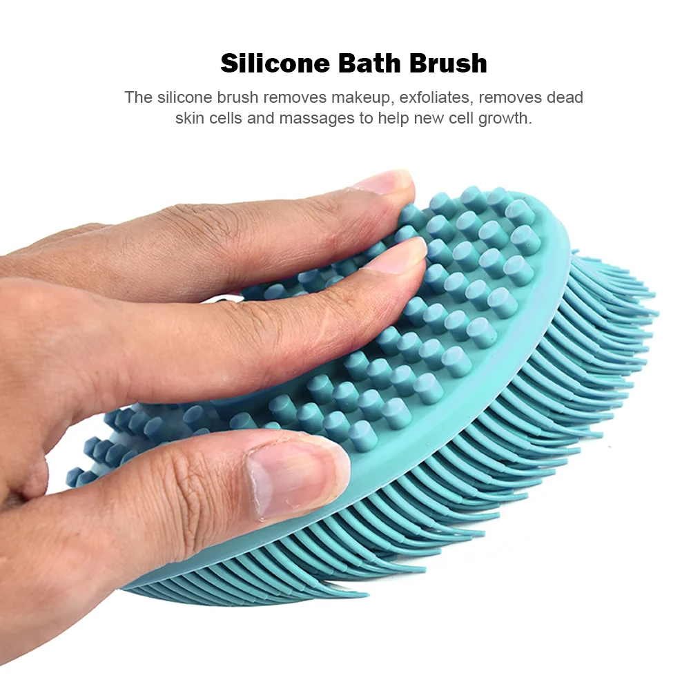 

Silicone Shower Brush For Baby Shower Silicone Bath Brush Non-slip Rubbing Tools Massage Brush Soft Shower Brush Tool