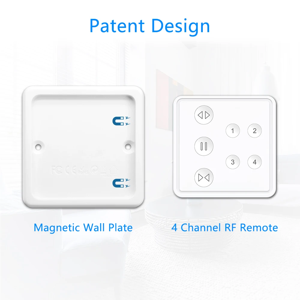 

LoraTap Smart Home RF WiFi Blinds Roller Shutter Curtain Switch Relay Module 4 Channel Remote Voice Control Google Home Alexa