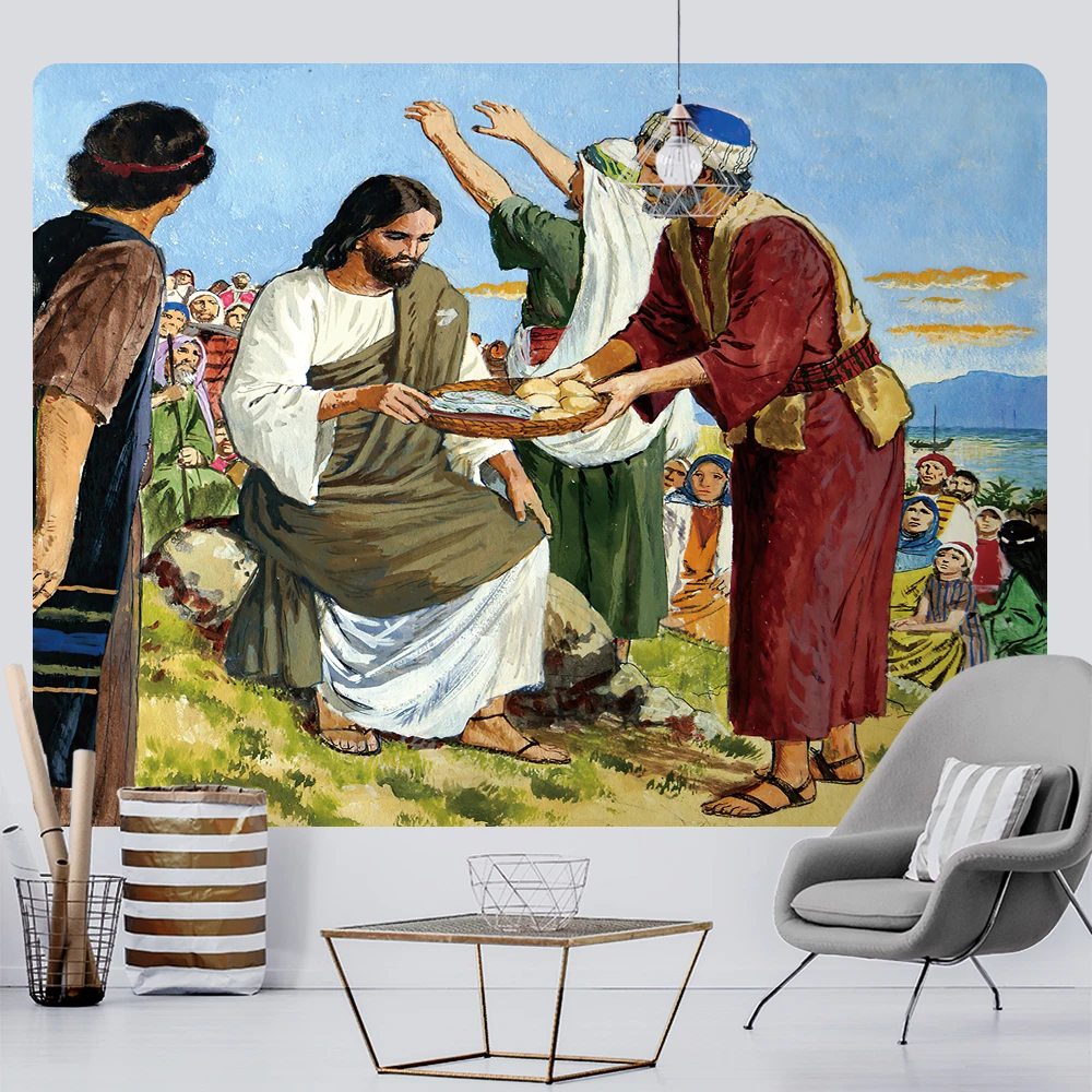 Гобелен Иисус гобелен для домашнего декора спальные простыни hipphippie богемный