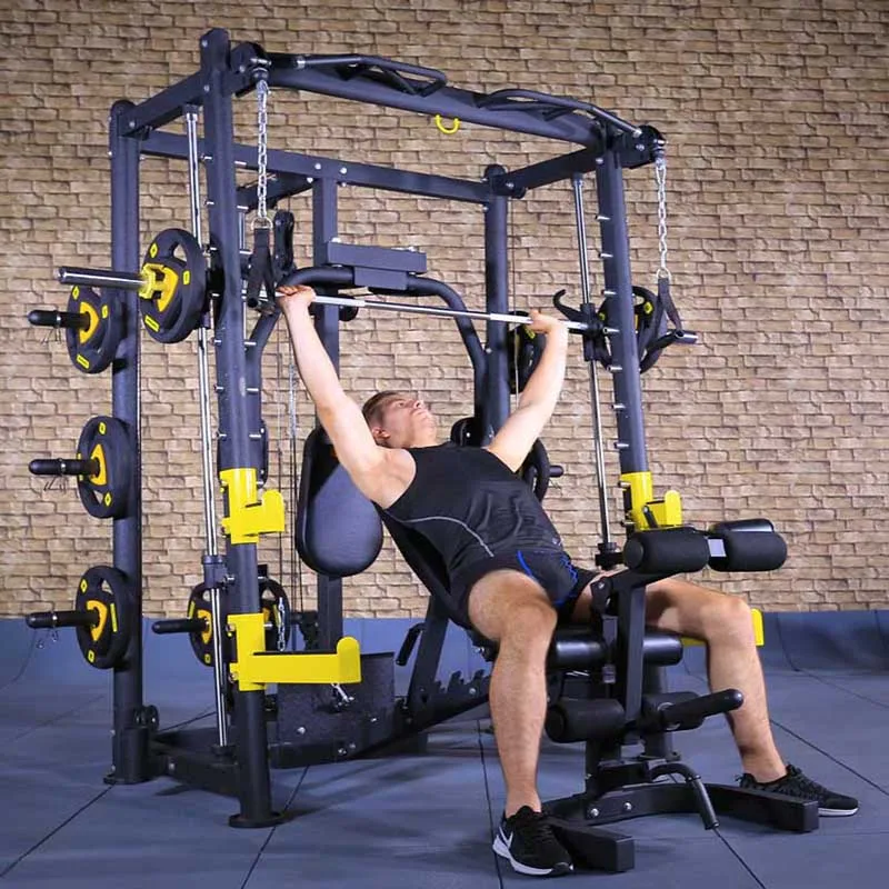 

Gym Equipment Smith Machine 300KGLoad Bearing Squat Rack Comprehensive Training Device Weight Lifting Barbell Bench Press Gantry