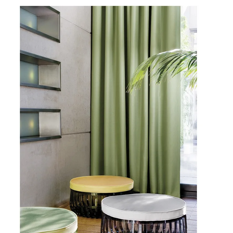 

Northern Europe simple American soft feeling matte wool imitation cashmere thick living room bedroom curtain Decor Curtain