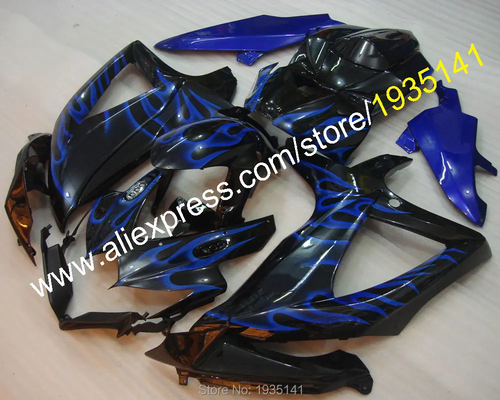 

For Suzuki GSX-R600 GSX-R750 K8 08 09 2010 GSXR600 GSXR750 2008 2009 10 Blue Flame Aftermarket Fairing (Injection molding)