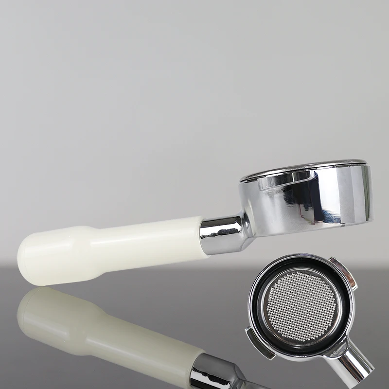 58MM Stainless Steel Coffee Machine E61 Bottomless Filter Holder Portafilter White Handle For NUOVA Professional Accessory | Дом и сад