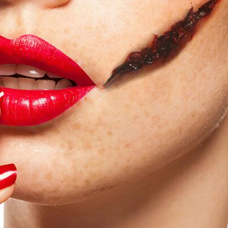 Водонепроницаемый временный стикер татуировки Хэллоуин террор рана