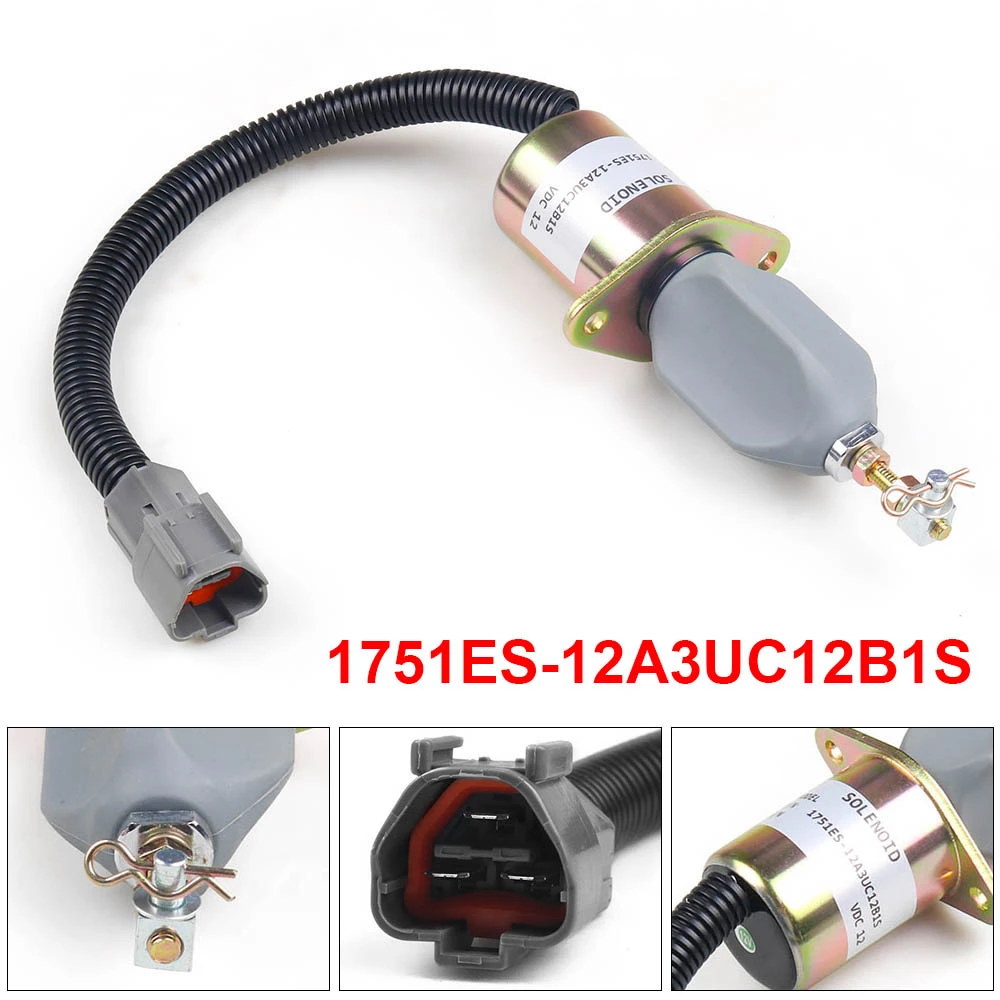 12V 1751ES 12A3UC12B1S Электромагнитная катушка выключения подачи топлива для экскаватора