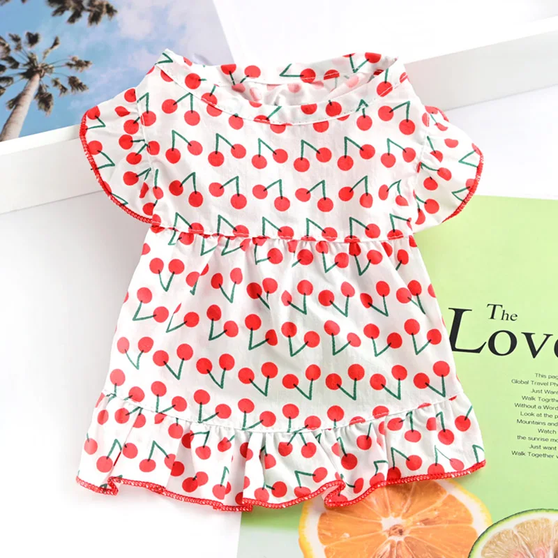 Лето домашнее животное одежда с рисунком вишен и штаны принтом &quotКот&quot для