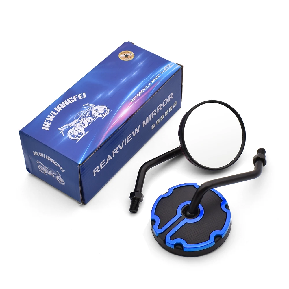 Качественные мотоциклетные боковые зеркала заднего вида 10 мм круглые