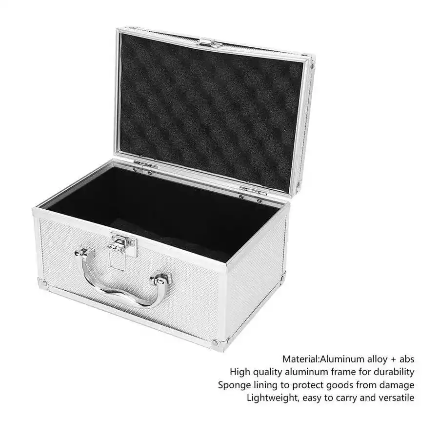 Portable Display Case 230 x 150 125mm Tool Box Aluminum Sponge Lining Hand Organizer Carrier Instrument | Инструменты