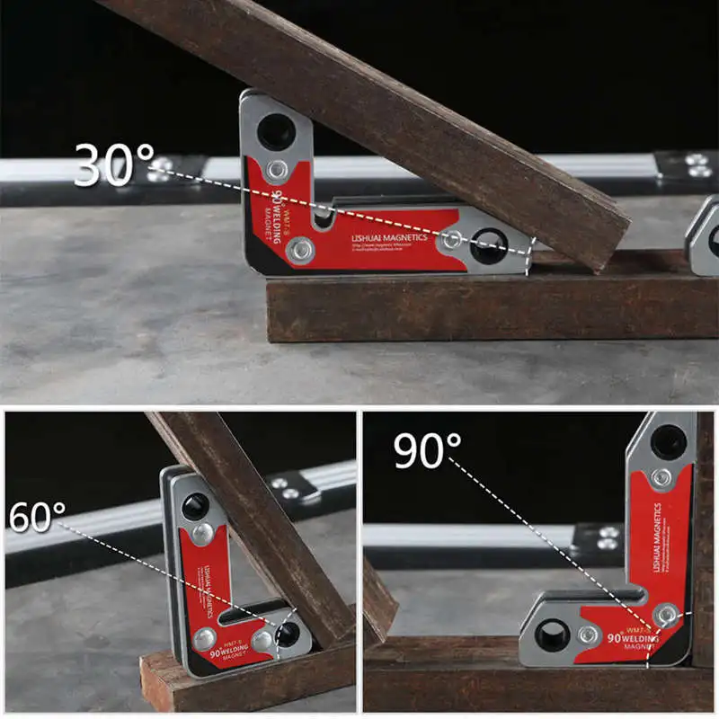 

2Pcs/Set Wm7-S netic Holder/Corner Welding nets / Internal And External Right Angle Fixator 30 60 90 Angles netic Clamp