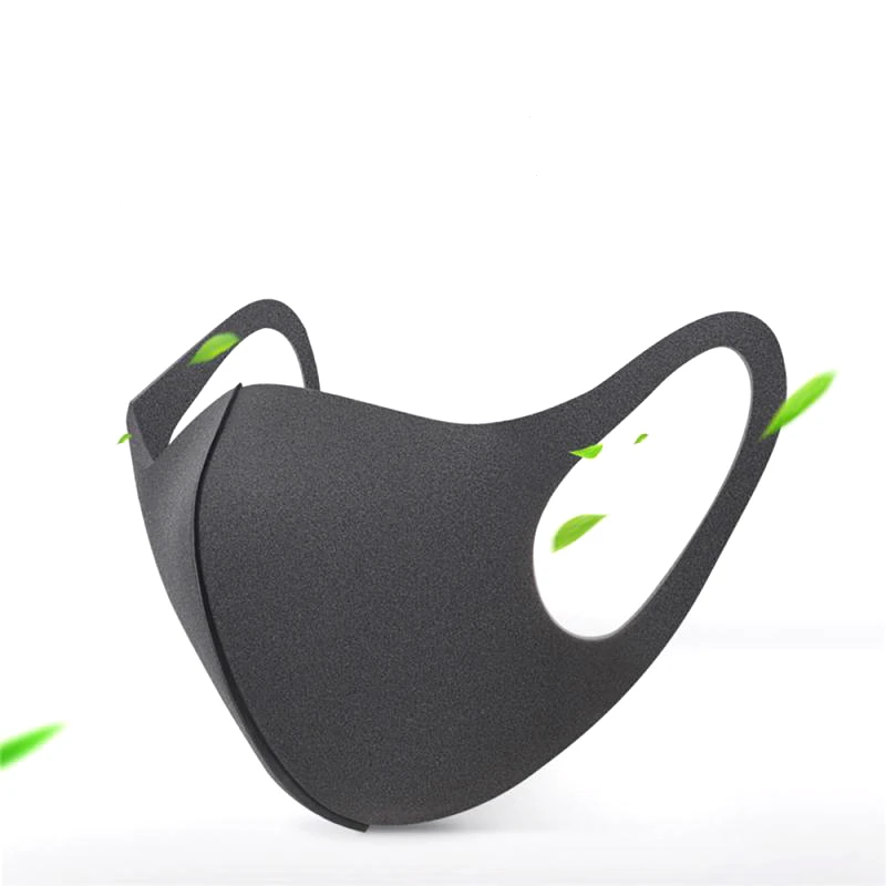 Модная хлопковая маска для губ черный против дымки пыли моющиеся многоразовые