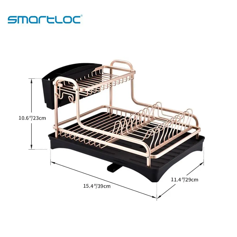 Шкаф органайзер для посуды smartloc из алюминиевого сплава сушилка кухни полка
