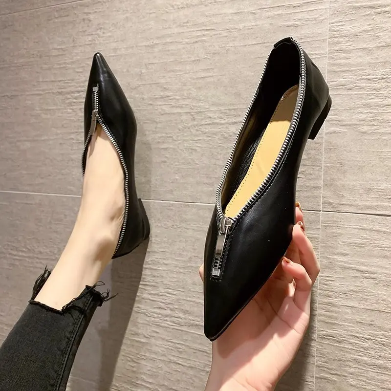 

Women Ballet Flats Pointed Toe Slip on Basic Loafers Comfortable Soft Office Lady Party Dancing Shoes