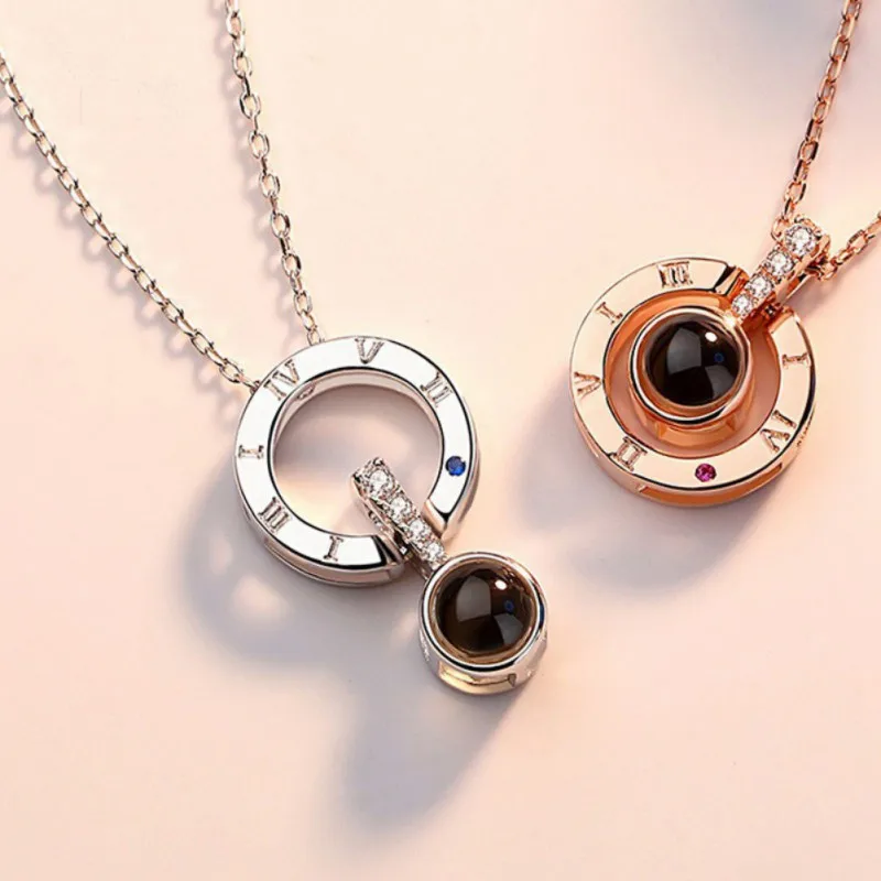 Ожерелье 100 языков любовь женщин новый стиль личности круглой формы сплава