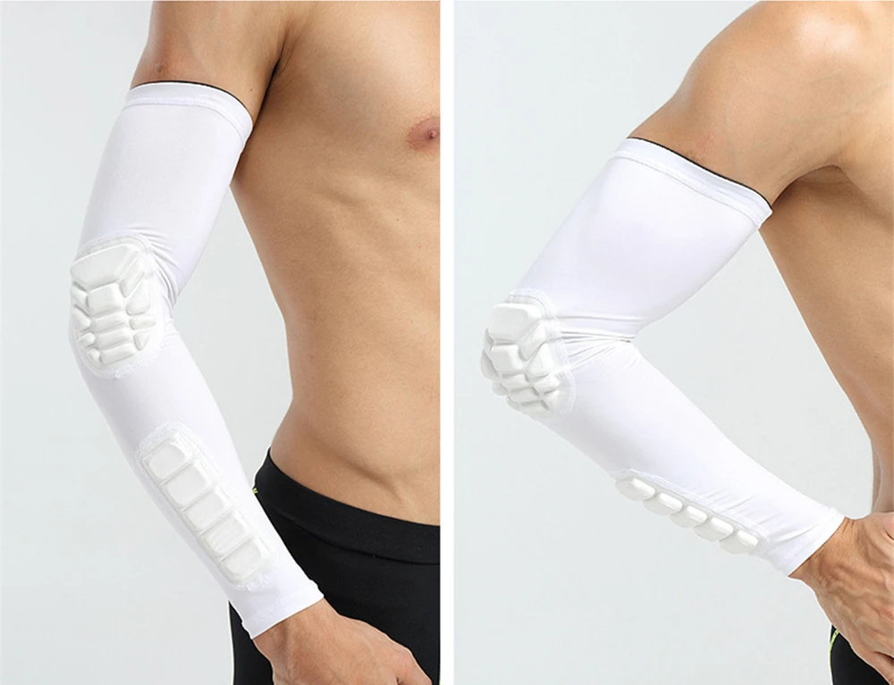 Шестигранный Мягкий рукав Нескользящие налокотники для футбола волейбола