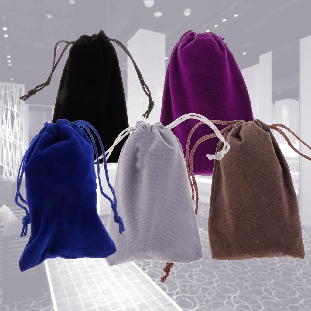 

20 Pcs Velvet Jewelry Accessories Pouch Gift Bag 5 Color S/M/L