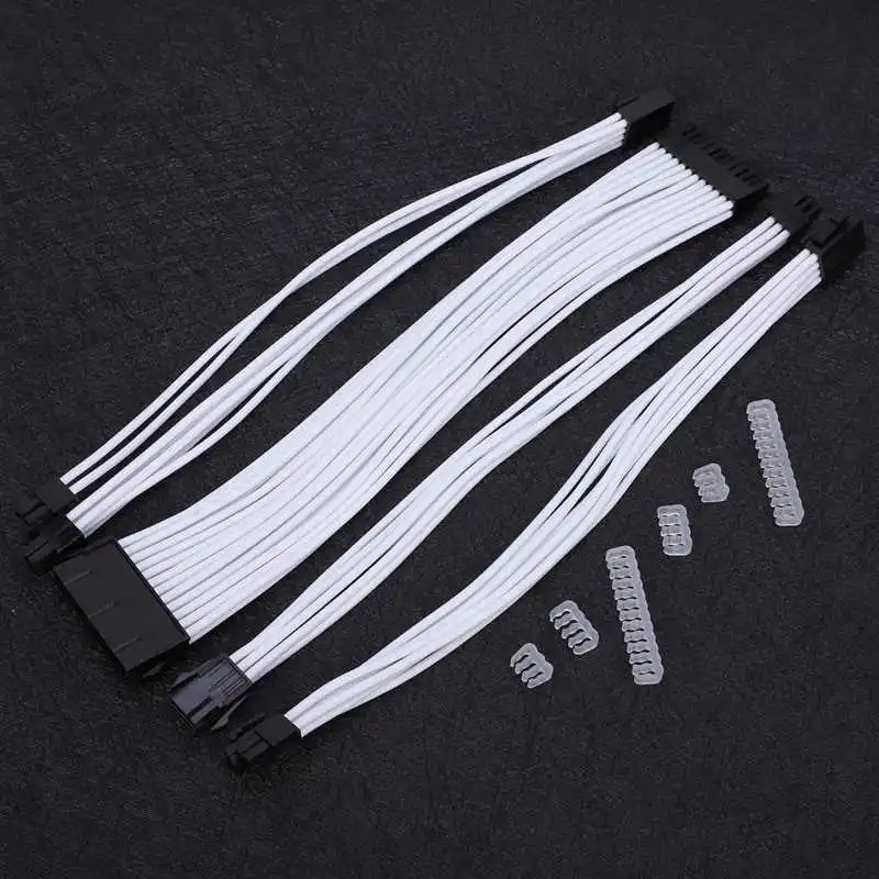 

Power Extension Cable Basic Extension Cable Kits Power Sleeved Expand Cord 18AGW Computer Supply Connector