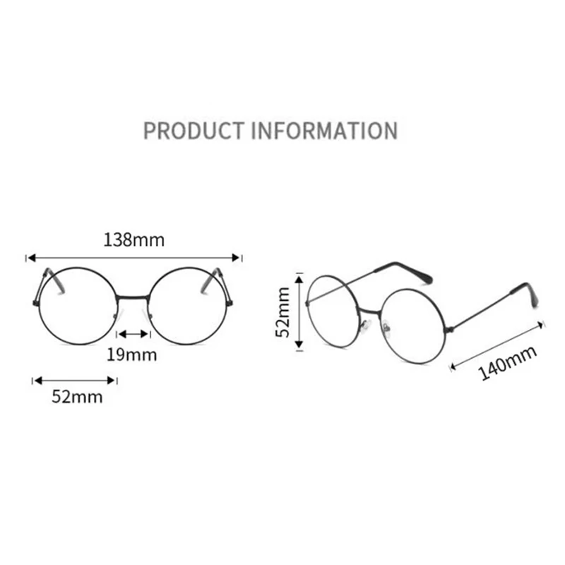Мужские очки для близорукости модные ретро круглые металлические диоптрические
