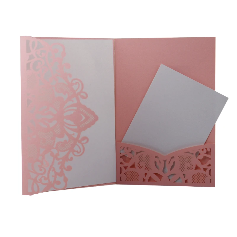 100 шт. элегантная лазерная резка свадебные приглашения открытка на день рождения