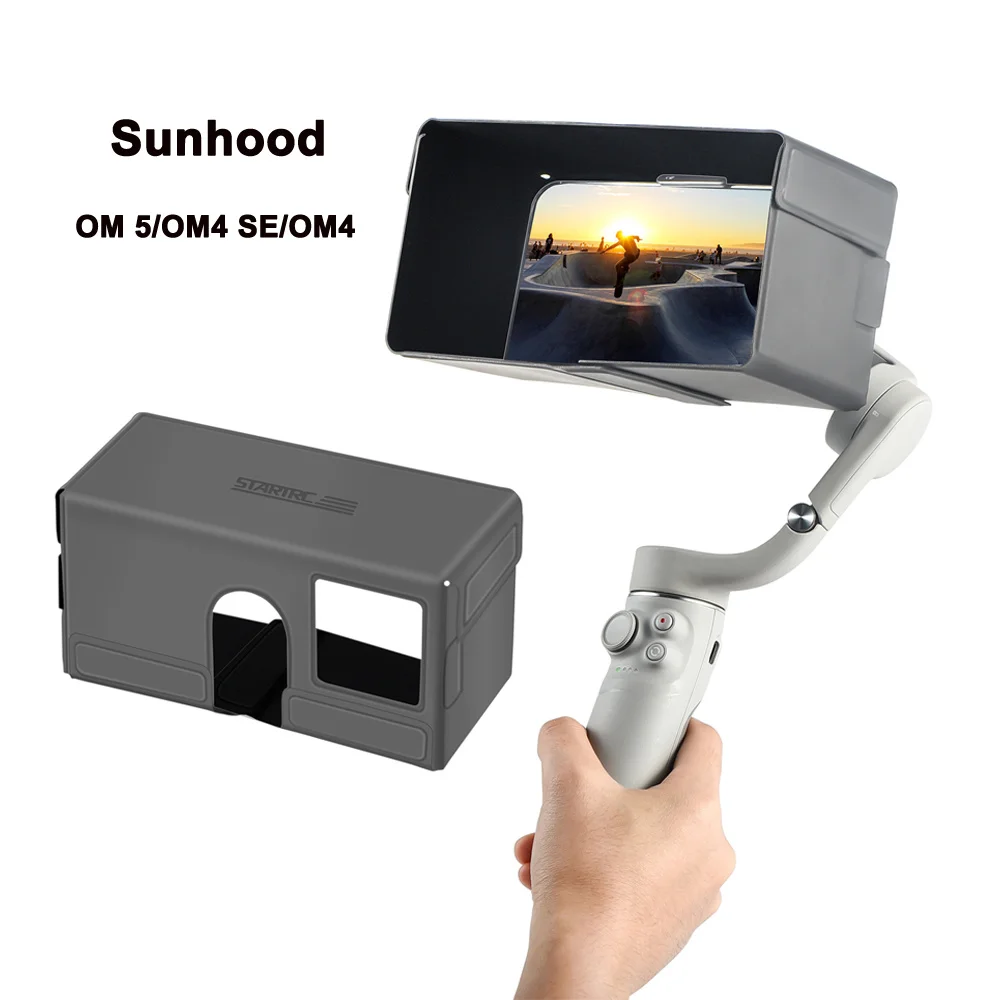 

DJI OM 5 Sunshade PU Foldable Sun Hooh Shade Magnetic Monitor Phone Sunhood for DJI Osmo Mobile 5/4 SE/4 Gimbal Accessories