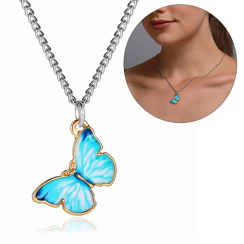 Ожерелье с подвеской-бабочкой для женщин и девушек | Украшения аксессуары