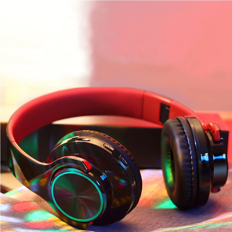 Светодиодные симфонические наушники беспроводные Bluetooth с шумоподавлением