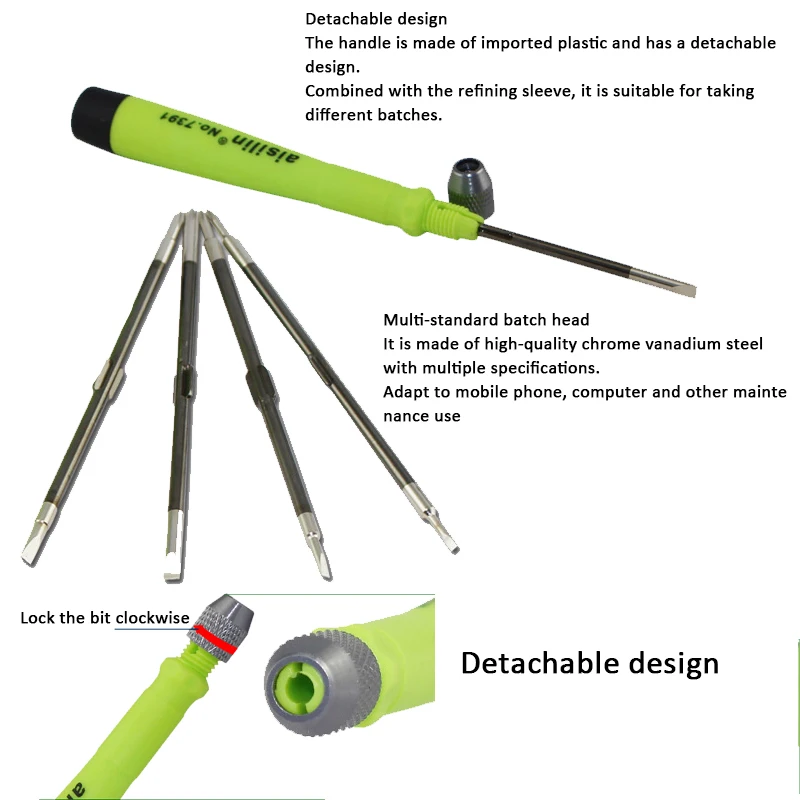 5 In 1 Precision Screwdriver Set High Quality Profession Instrument Repair Tool Kit With 4*screwdriver Bits Watch Phone | Инструменты