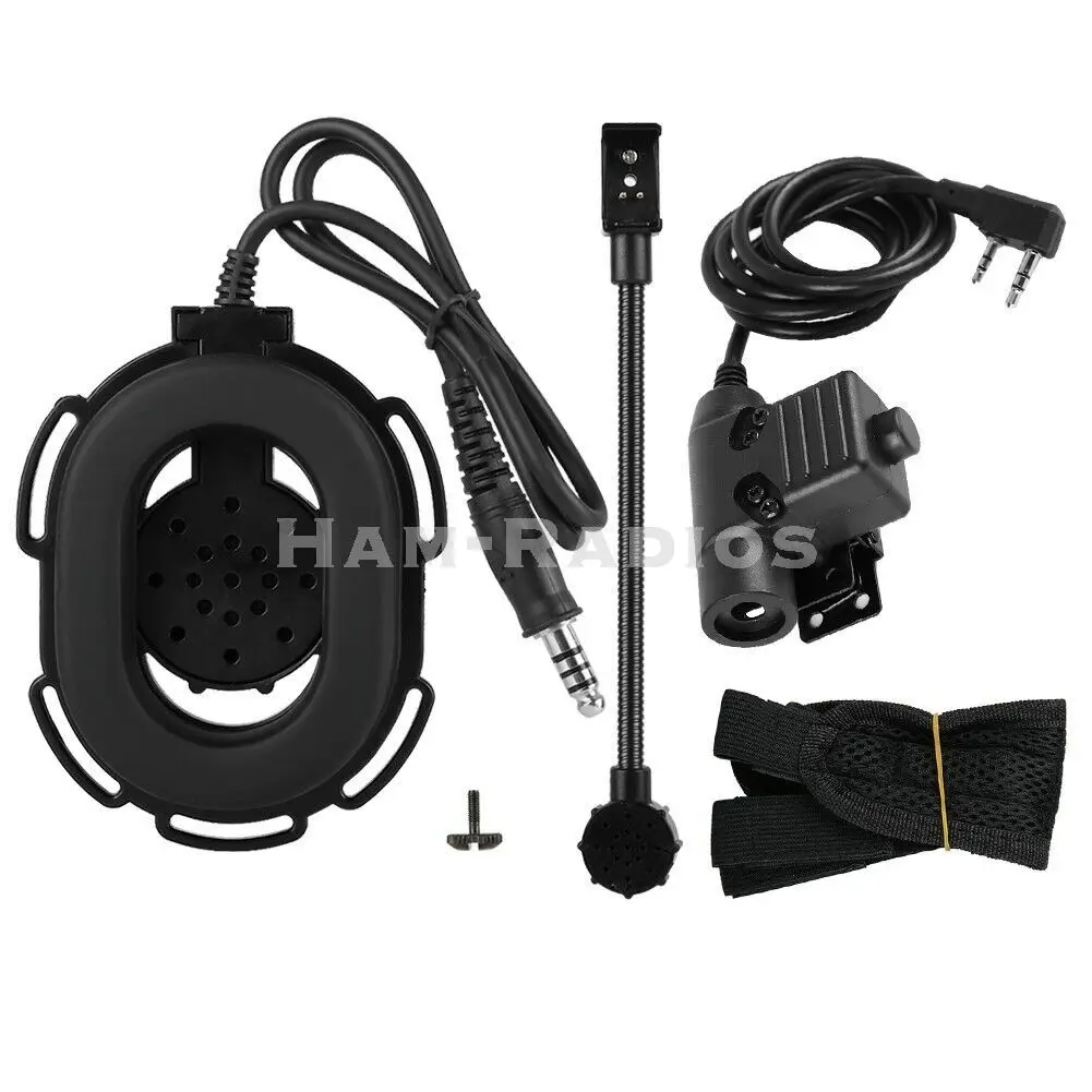 Black Tactical Bowman Walkie Talkie Earpiece Headset  U94 PTT Elite II Z Single