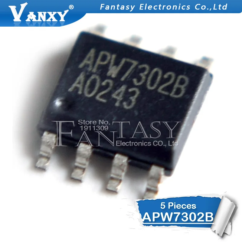 5 шт. APW7302B SOP8 APW7302 SOP 7302 лапками углублением 8 SMD APW7302BKAI| |