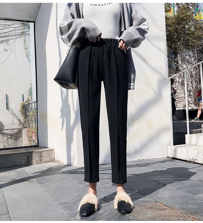 Осенне-зимние шерстяные штаны детские свободные штаны-шаровары в Корейском