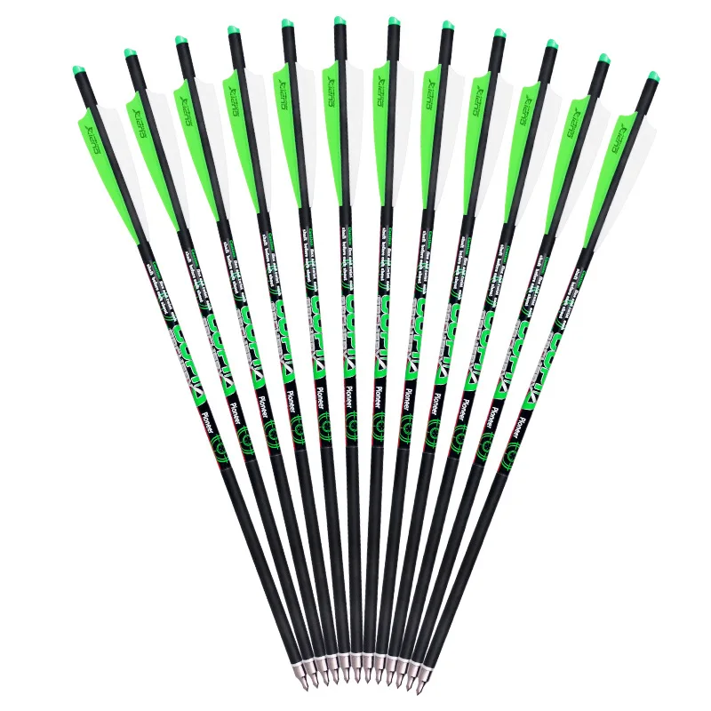 12pcs OD8.8mm Mixed Carbon Arrows 16