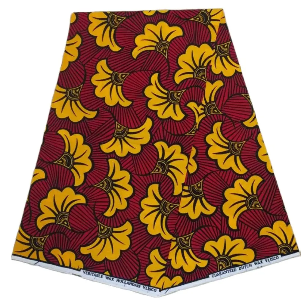

african 6yards wax high quality pagne wax100 cotton real wax african ankara fabric Making Sewing Accessories Garments Craft Diy