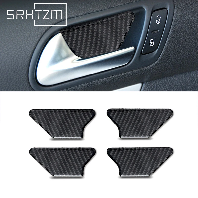 Внутренние дверные ручки из углеродного волокна декоративная дверная чаша для VW