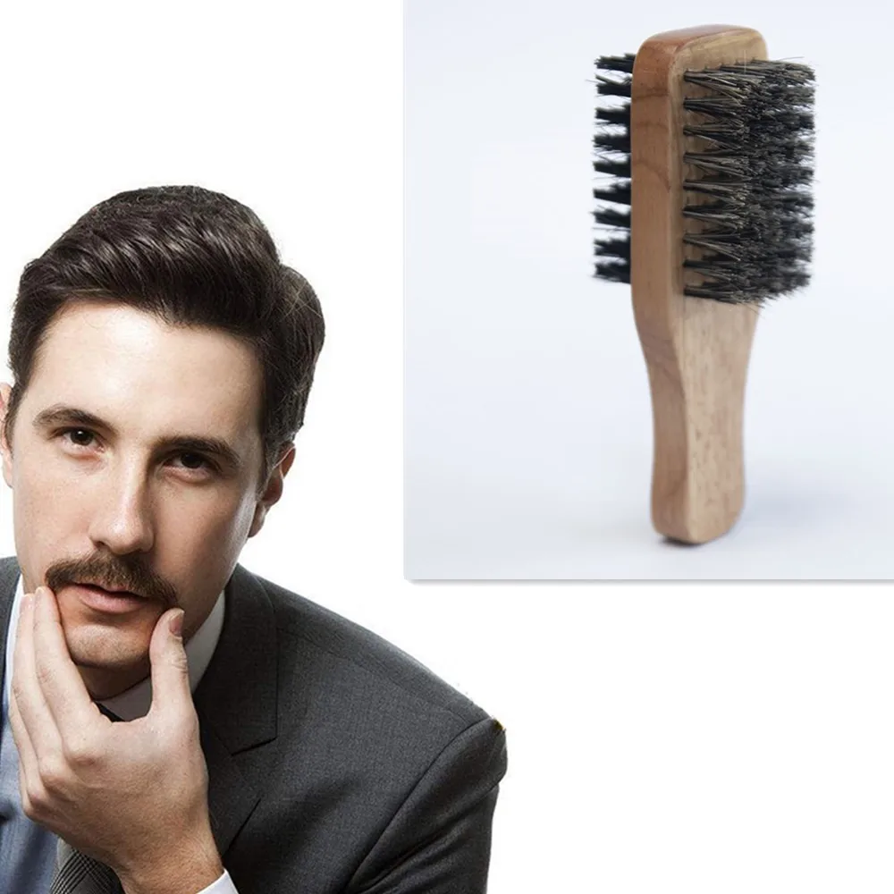 1 шт. натуральная длинная ручка уход за усами для Лица Массажная щетина Мужская