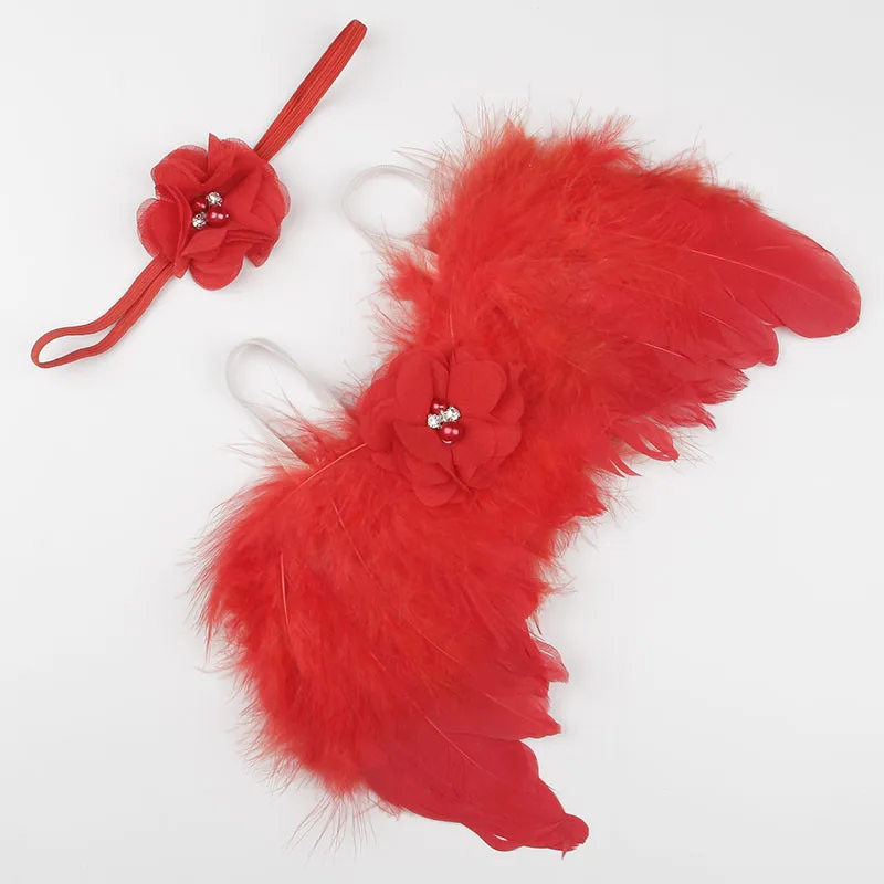 Модная Кружевная повязка на голову с перьями и цветами крылья Ангела реквизит