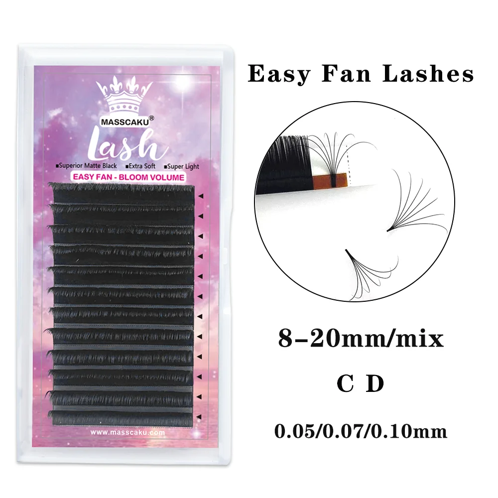 Накладные ресницы Easy Fanning супер мягкие для наращивания 8-20 мм | Красота и здоровье