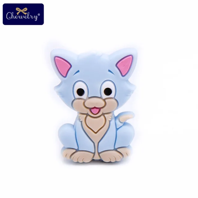 candy cat 5 шт. детский Прорезыватель собака Китай панда грызун силиконовые бусины Сделай Сам соска подвеска на цепочке-ожерелье жевательная игрушка для прорезывания зубов давайте сделаем - Цвет: candy cat