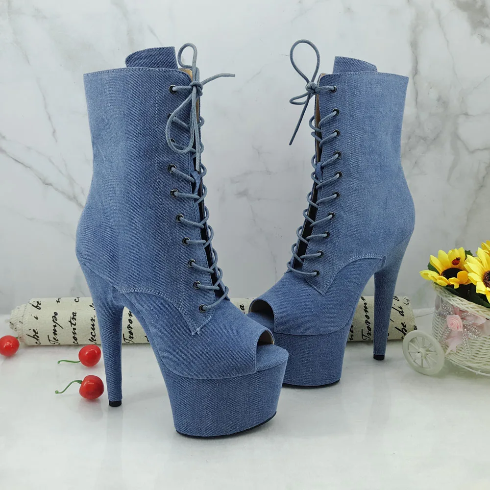 Сапоги Leecabe для танца на шесте сапоги платформе и высоком каблуке с открытым