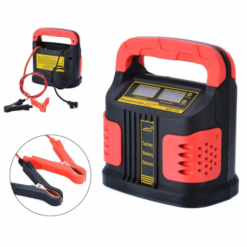 12v 24V Smart Fast Charging Full Automatic Motorcycle Truck Car Battery Charger LCD Display 220V Lead Acid Battery Chargers