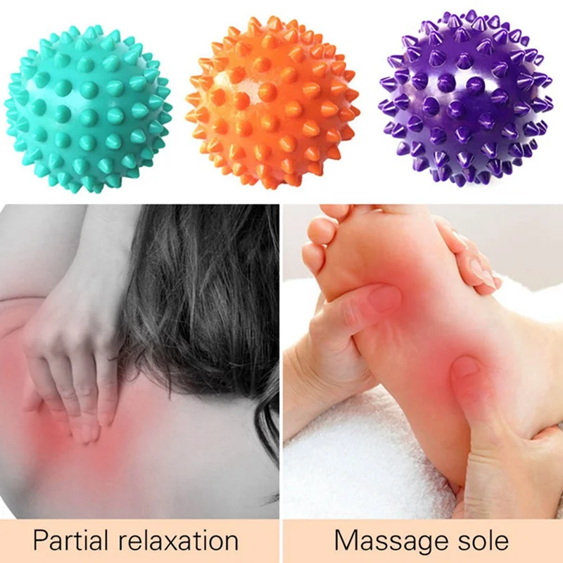 

PVC Spiky Massage Ball Trigger Point Sport Fitness Hand Foot Pain Stress Relief Fitness Accessories Muscle Relax Ball 6 Colors