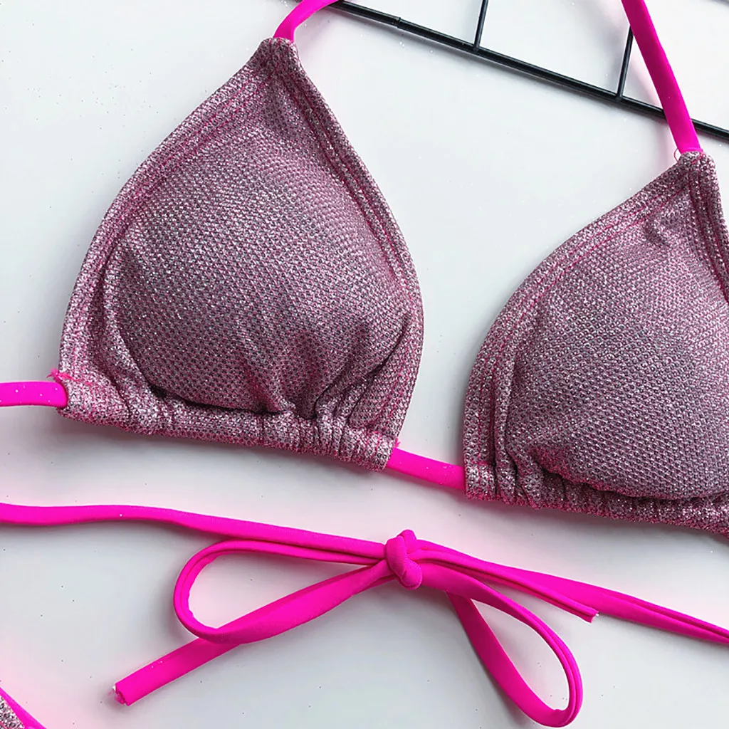 Женский комплект бикини в стиле пэчворк купальник из двух предметов бюстгальтер