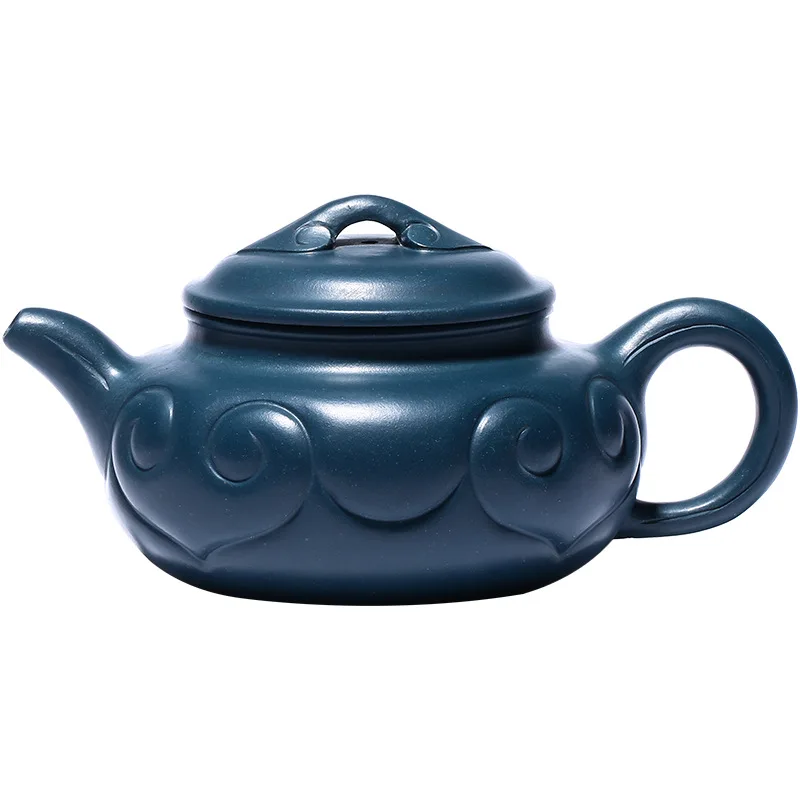 

Yixing purple clay teapot pure handmade famous original mine tianqingni Ruyi antique teapot household kungfu tea set Jiang