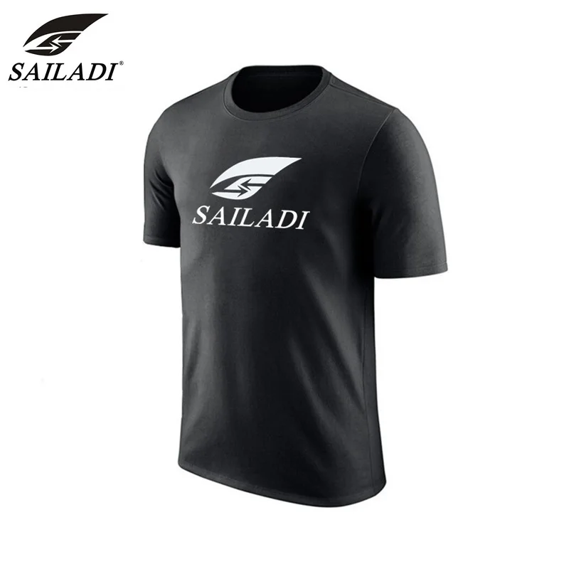 

Sailadi Велоспорт Бег с коротким рукавом для мужчин и женщин на открытом воздухе вентилятор Модная хлопковая спортивная одежда с круглым вырез...