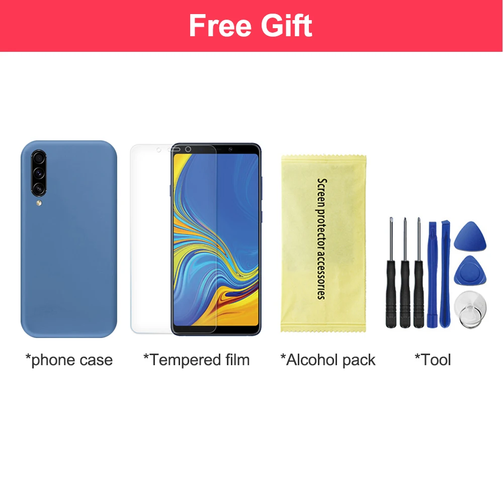 Оригинальный ЖК-дисплей 6 5 дюйма с чехлом для телефона из ТПУ Samsung Galaxy A20s A207 A2070