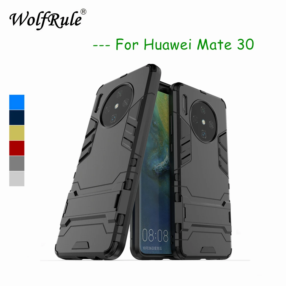 

For Cases Huawei Mate 30 Cover Soft Silicone + Plastic Kickstand Fitted Case For Huawei Mate 30 Case Mate 30 Phone Funda