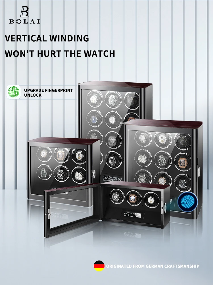 Роскошный Деревянный футляр для часов автоматический намотки сейф с мотором Mabuchi