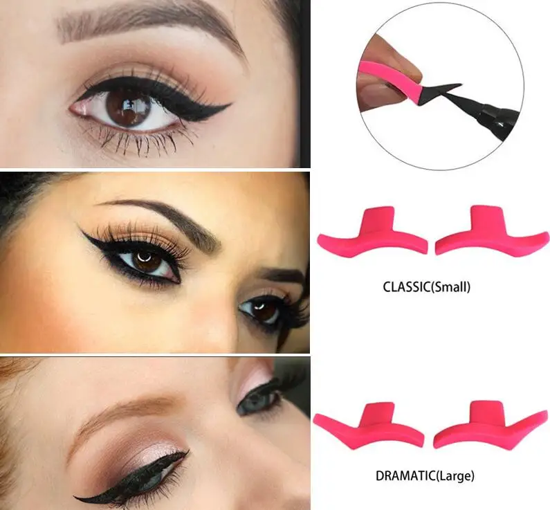 2 шт. подводка для глаз штамп макияжа форма крылья легко носить жидкая Черная