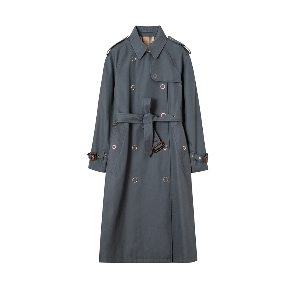 Женский Длинный непромокаемый тренчкот Ватерлоо цвета хаки верхняя одежда для