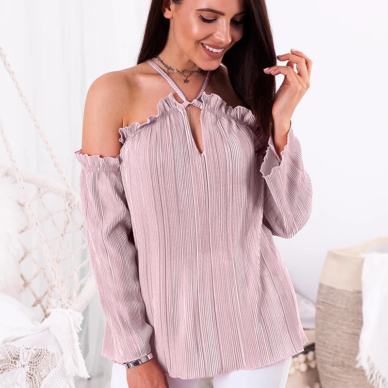 Летний сексуальный топ с открытыми плечами Холтер уличная женская футболка